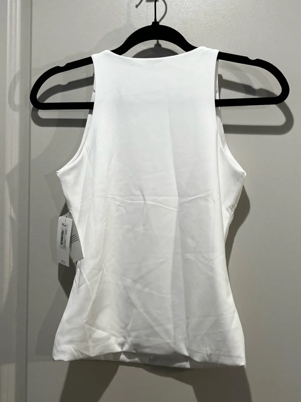 SPANX White Smoothing Racerback Tank XS Classic Clean Fit NWT